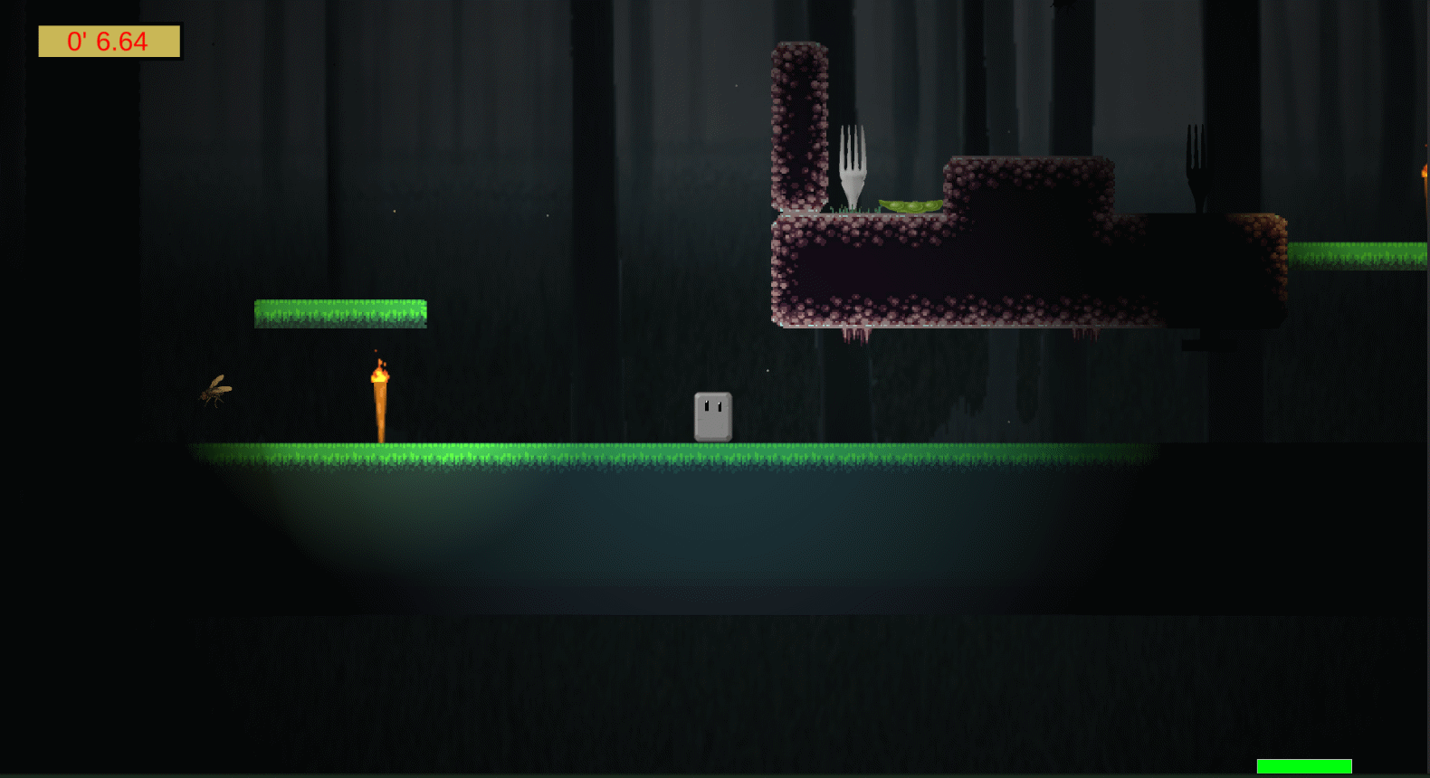 jeu de plateformes 2d forêt sombre