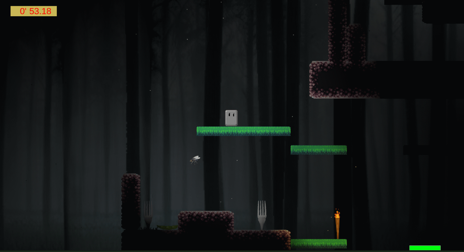 jeu de plateformes 2d forêt sombre