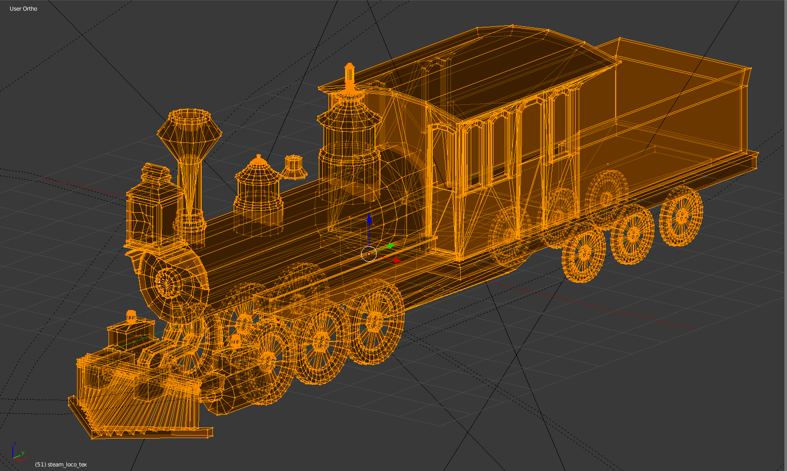 Locomotive 3d filaire