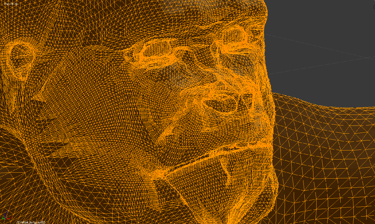 Visage gorille 3d filaire