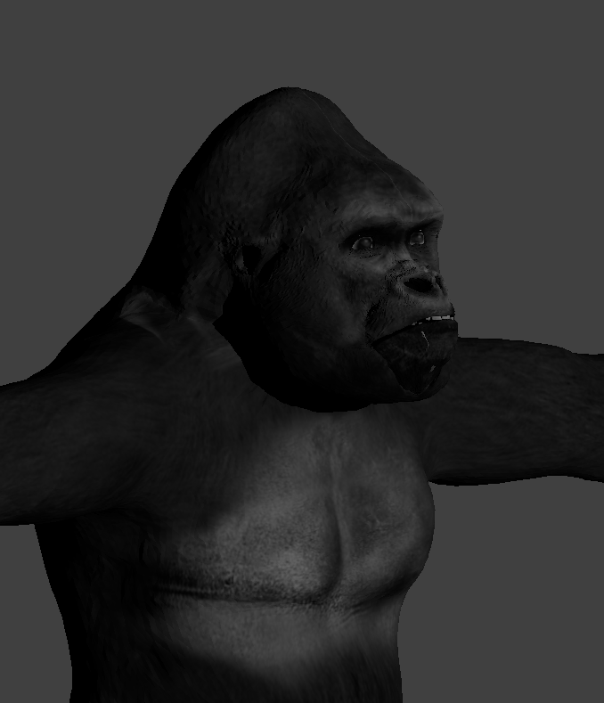 Gorille texturé 3d