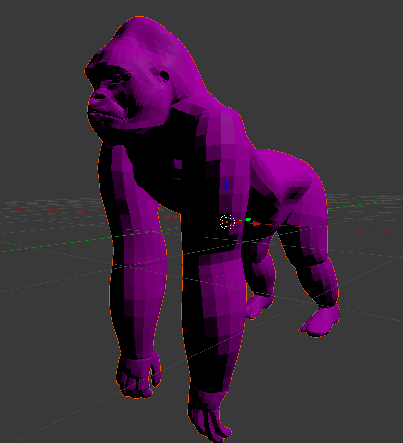 Gorille lowpoly 3d